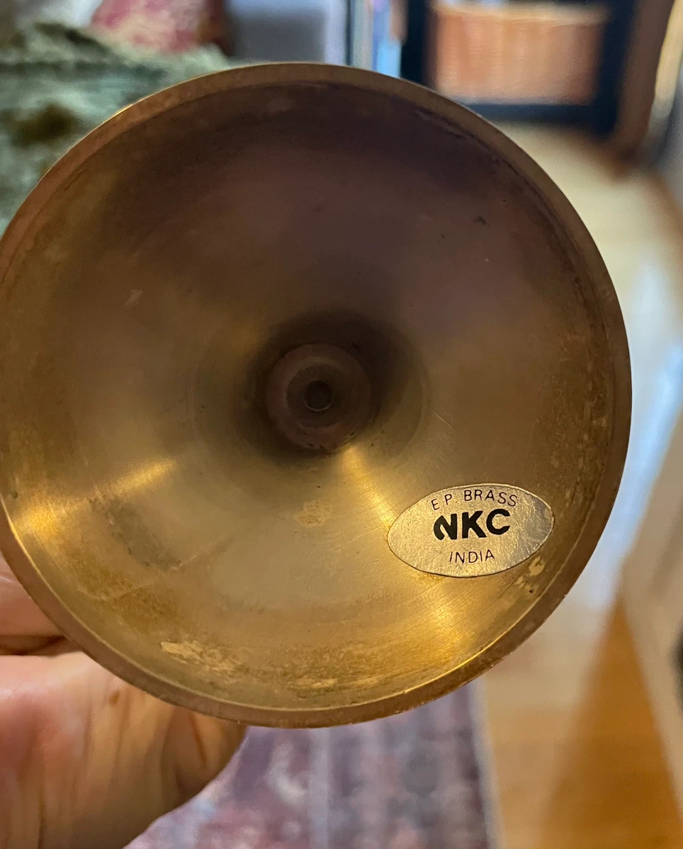 Set of two vintage NKC EP Brass chalices - photo 2