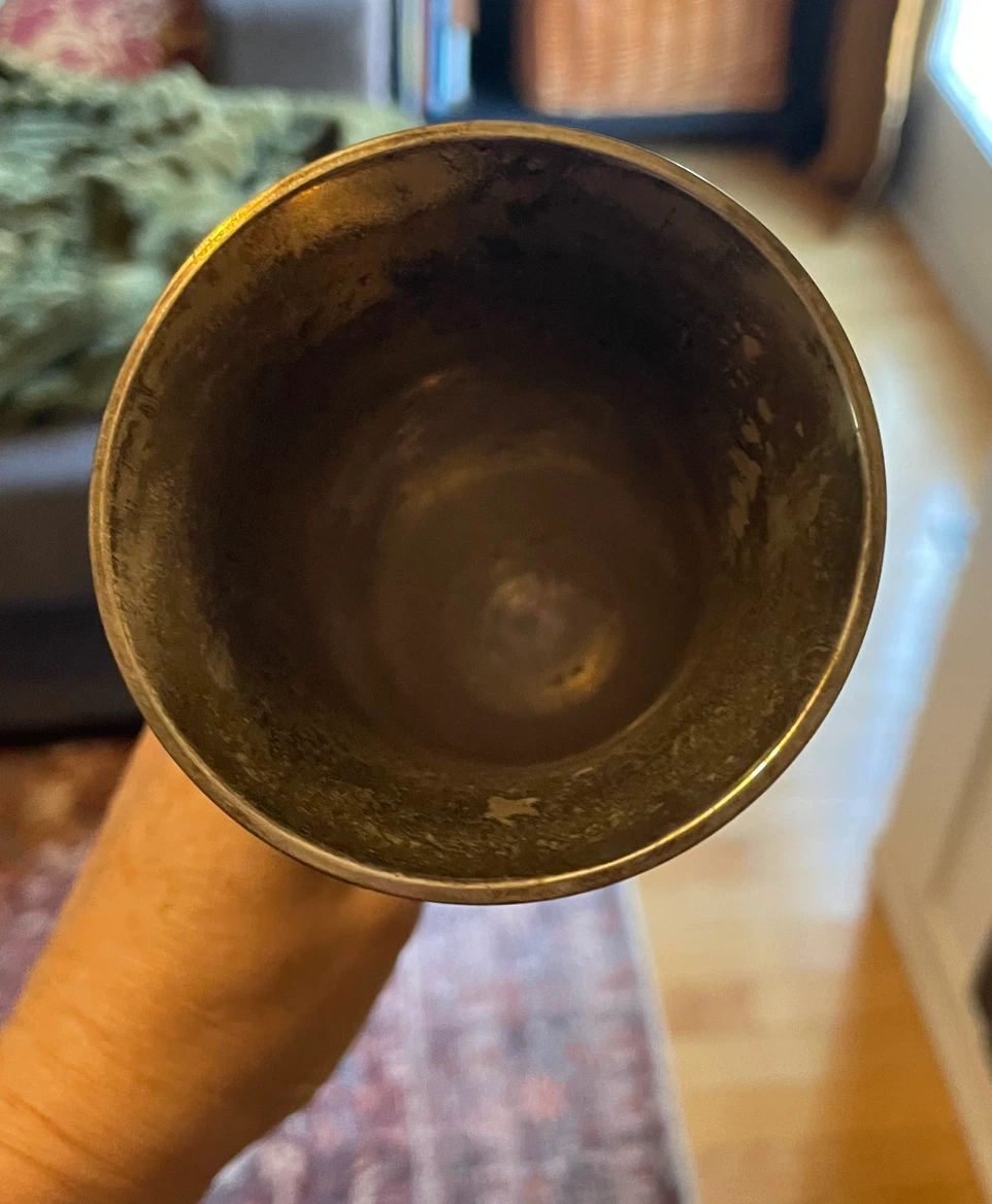 Set of two vintage NKC EP Brass chalices - photo 3