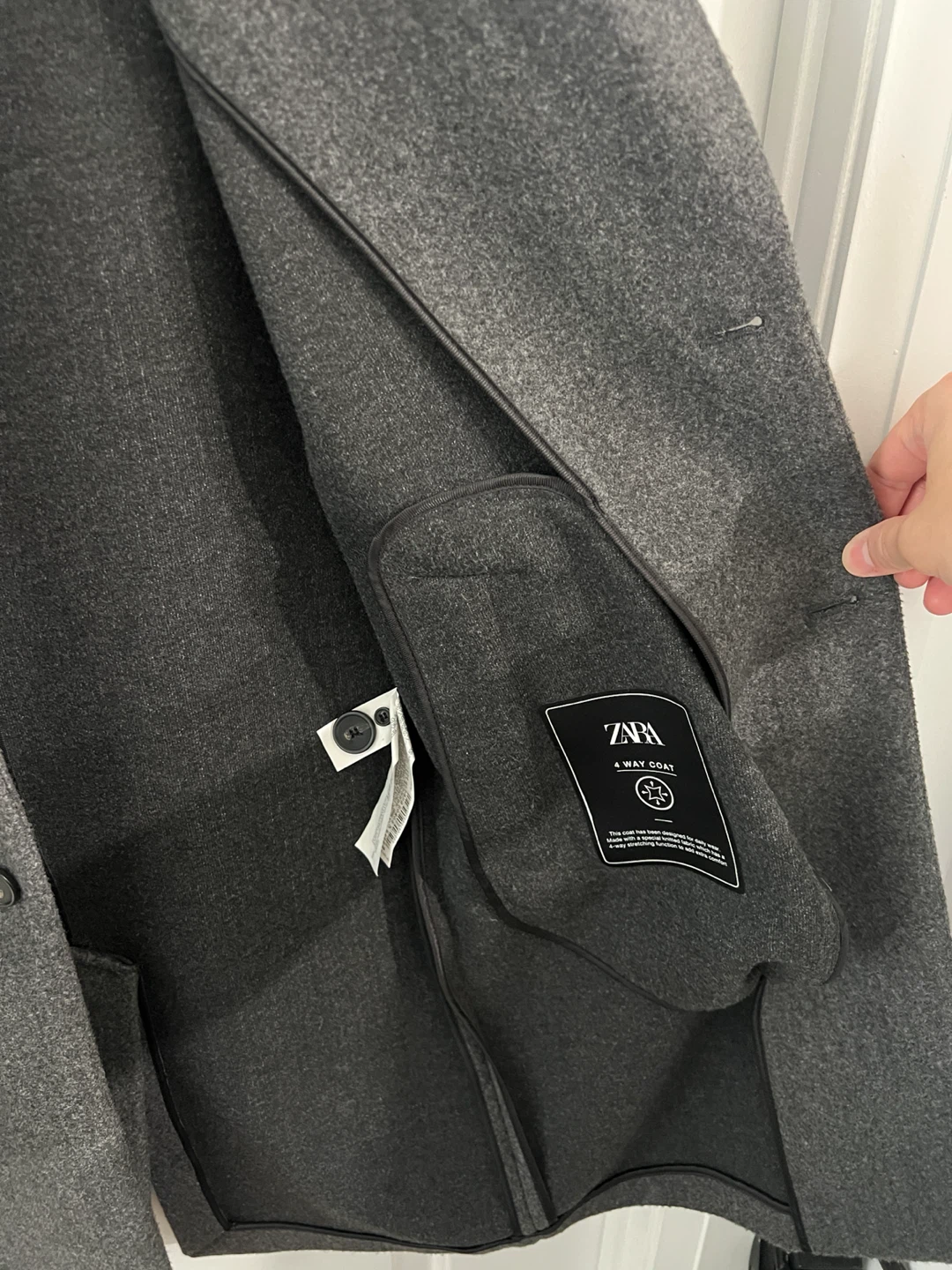 Zara Men’s Grey 4 Way Coat - photo 5