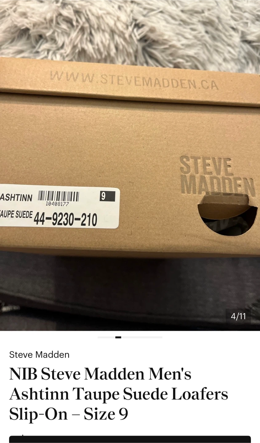 Steve Madden Ashtinn Taupe Suede Loafers, Size 9 - photo 2