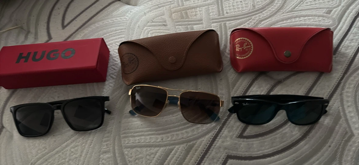 Ray-Ban and Hugo Boss Sunglasses with Cases