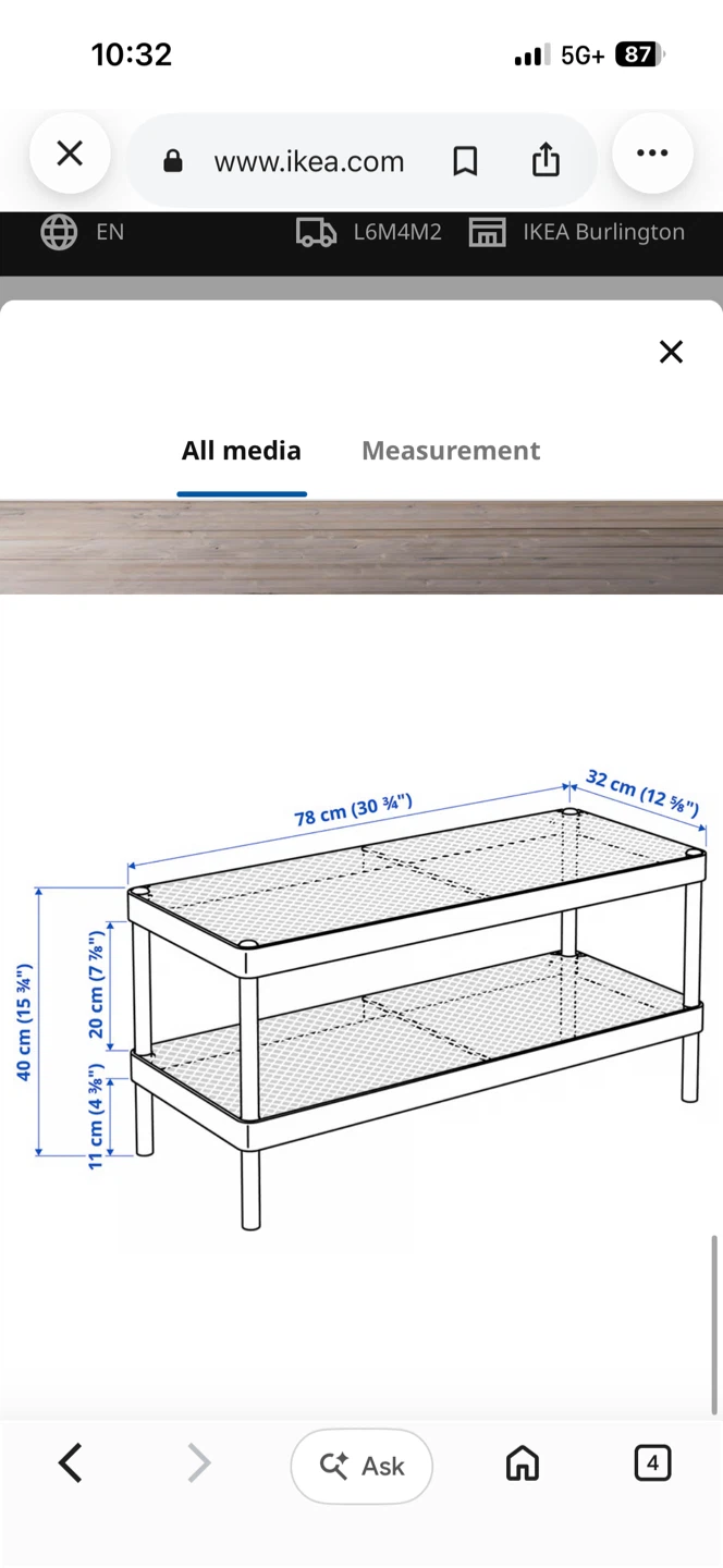 IKEA MACKAPAR Shoe Rack - white - photo 2