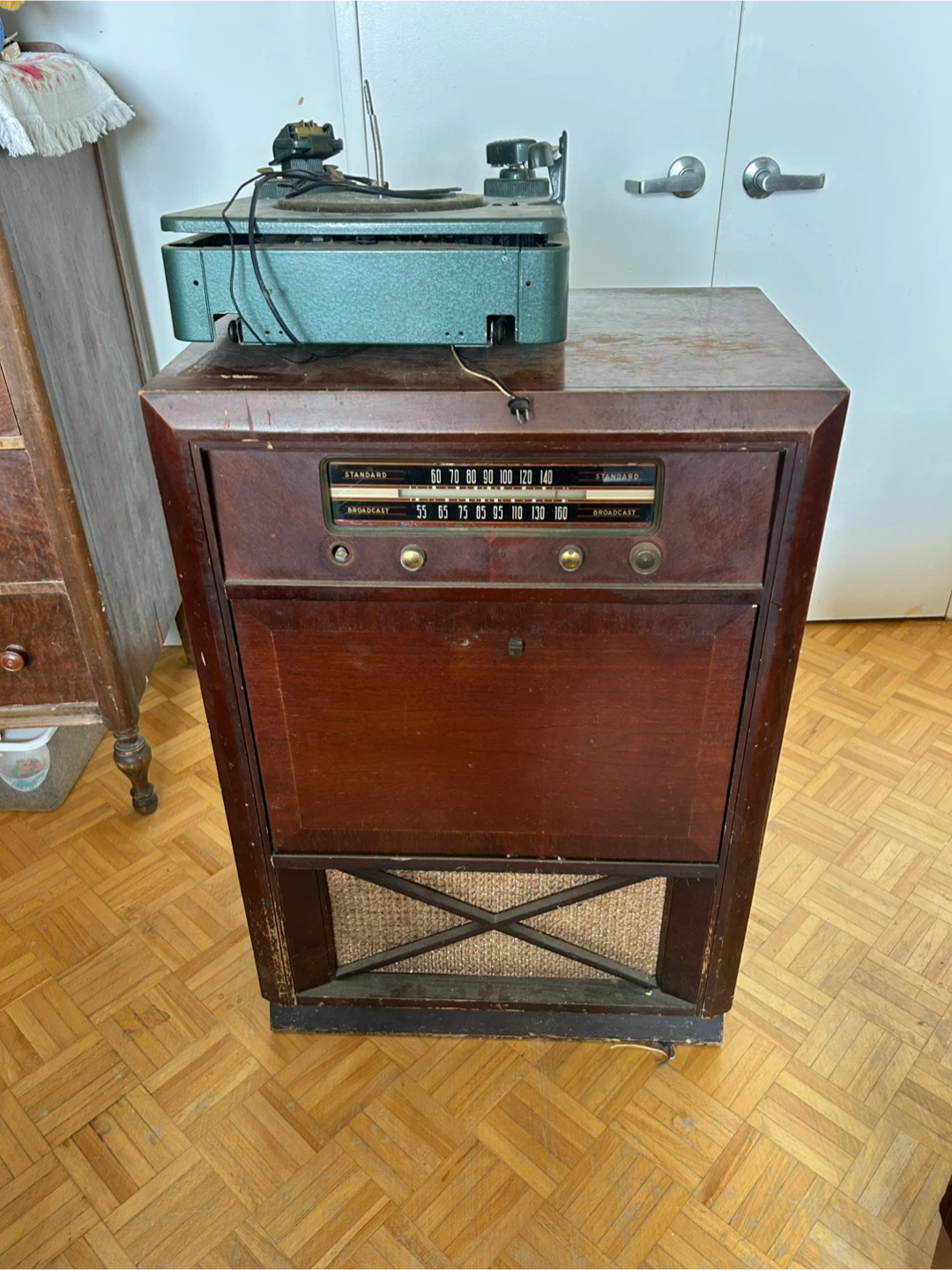 Vintage Philco Record Player and Radio Console
