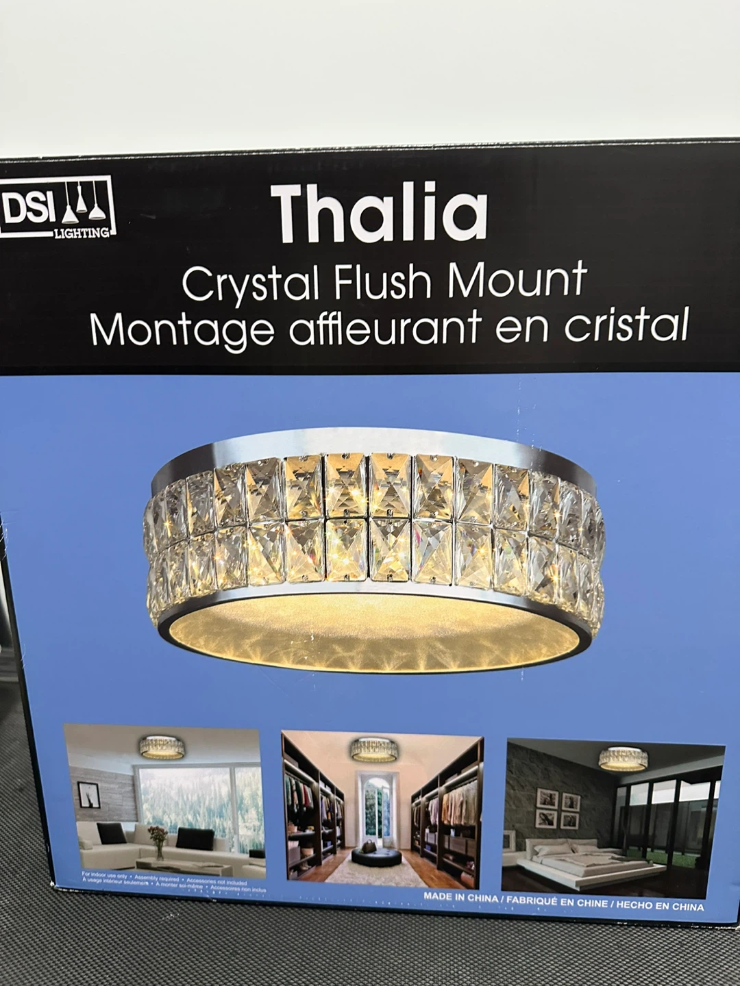 DSI Lighting Thalia Crystal Flush Mount