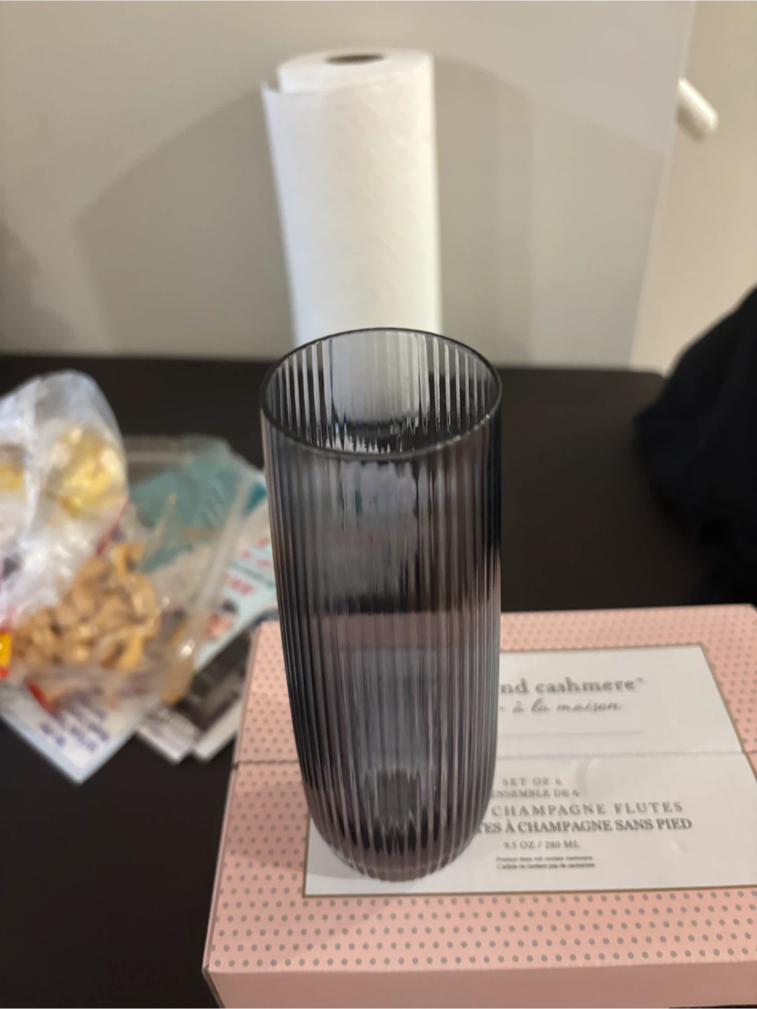 Set of 6 Tall Ribbed Tumblers