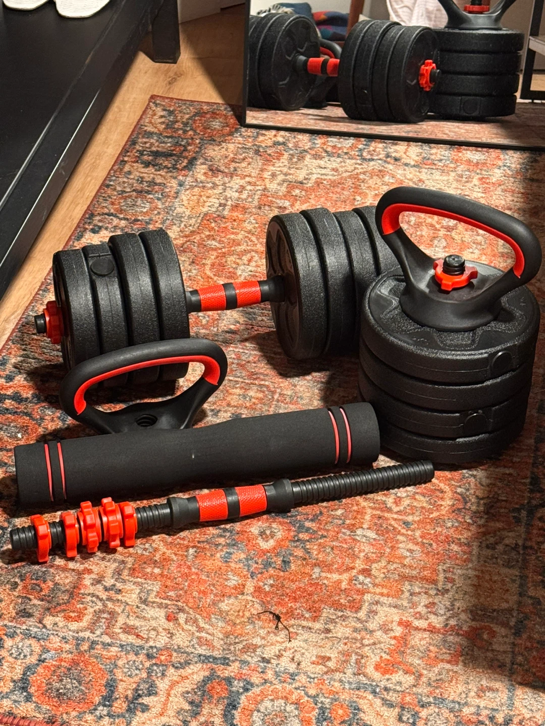 Adjustable Dumbbell and Kettlebell Set