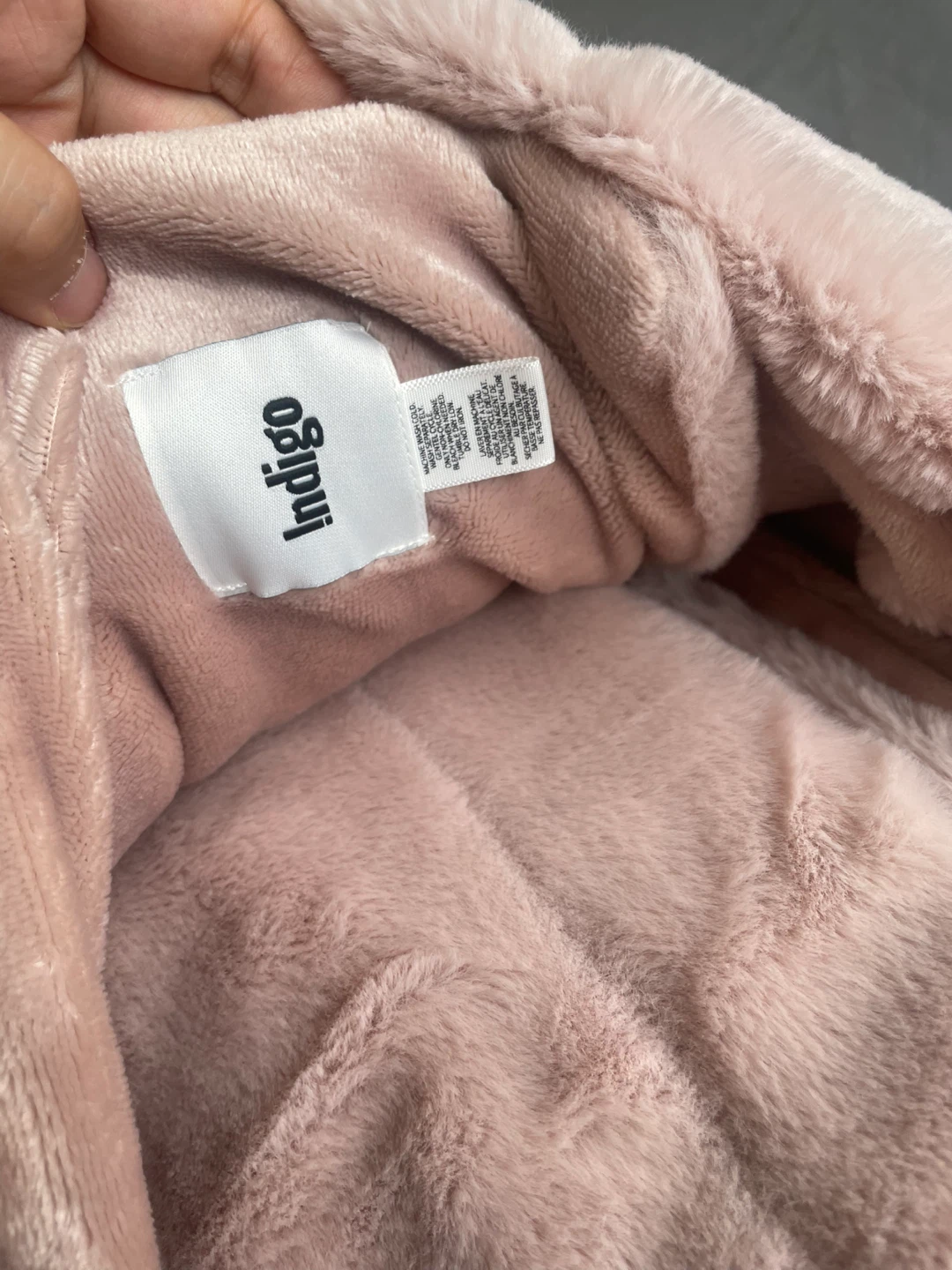 Indigo Faux Fur Throw Blanket