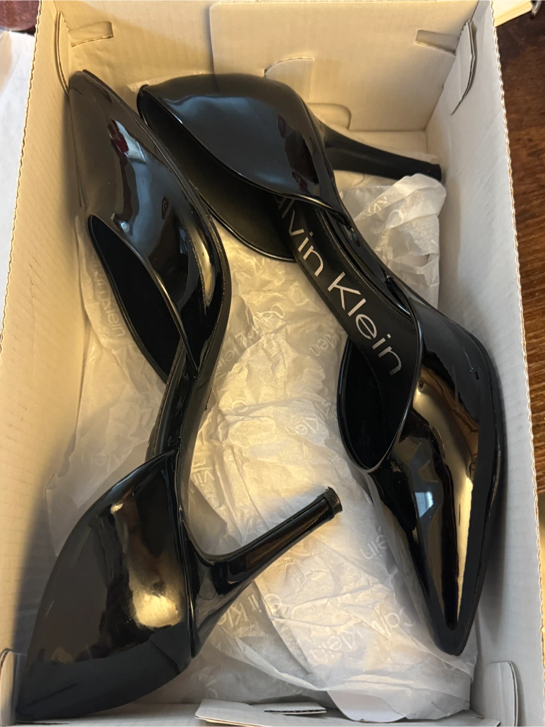 Calvin Klein Black Patent Heels 5