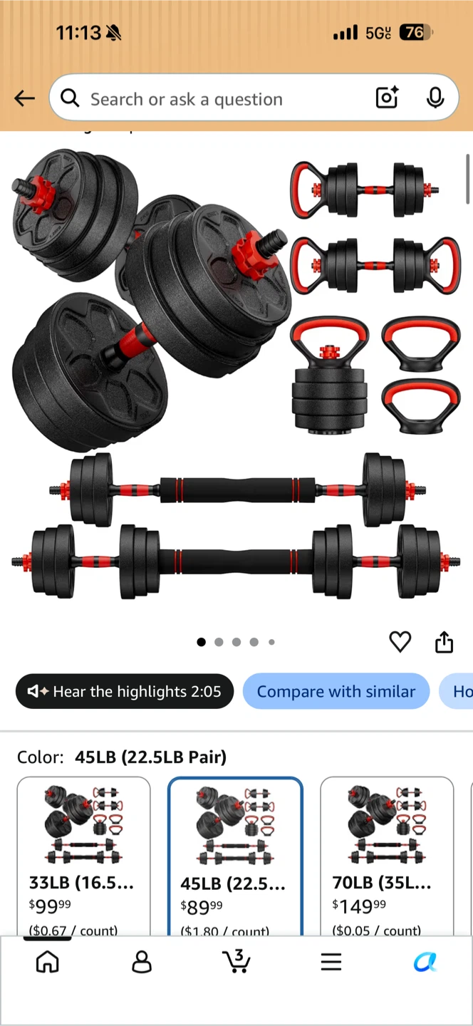 Adjustable Dumbbell and Kettlebell Set - photo 2