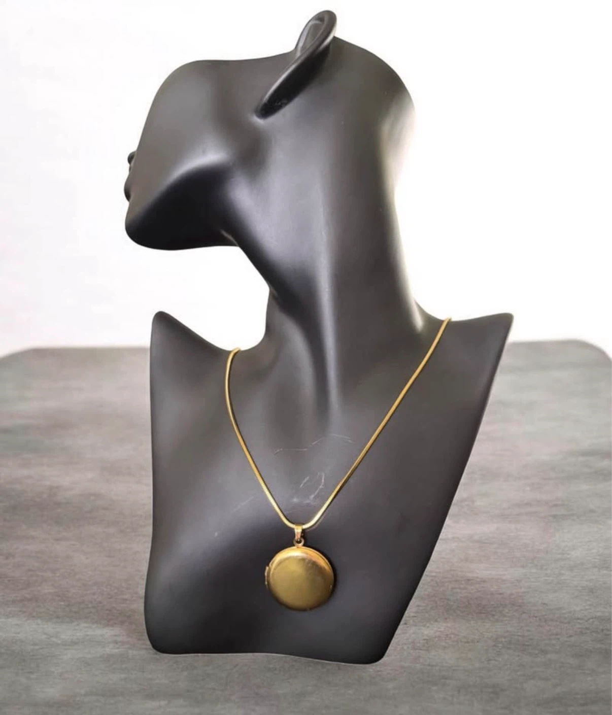Gold Tone Round Locket Necklace - photo 2