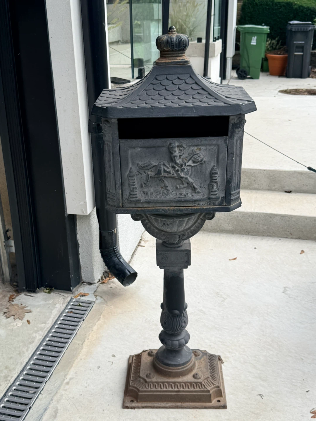 Wrought iron letter box