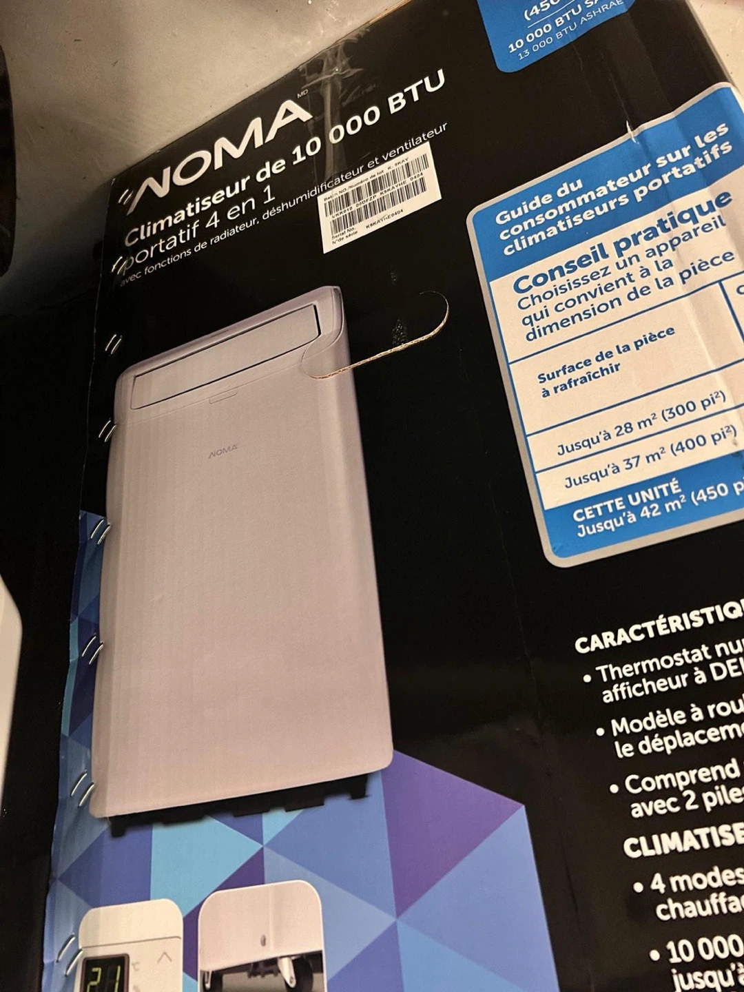 NOMA 10,000 BTU 4-in-1 Portable Air Conditioner