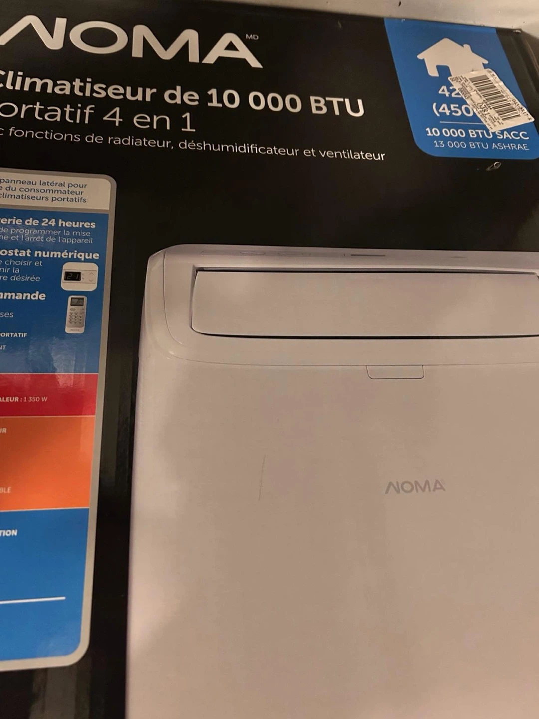 NOMA 10,000 BTU 4-in-1 Portable Air Conditioner - photo 2