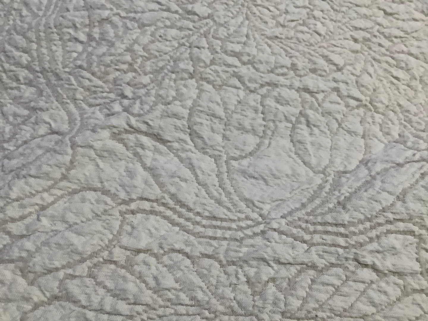 Lg Vt Lt Beige Floral Patterned Tex Quilted Fabric Coverlet 🐞 - photo 5
