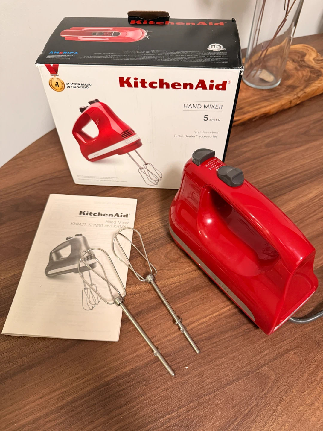 KitchenAid Red Hand Mixer - photo 2