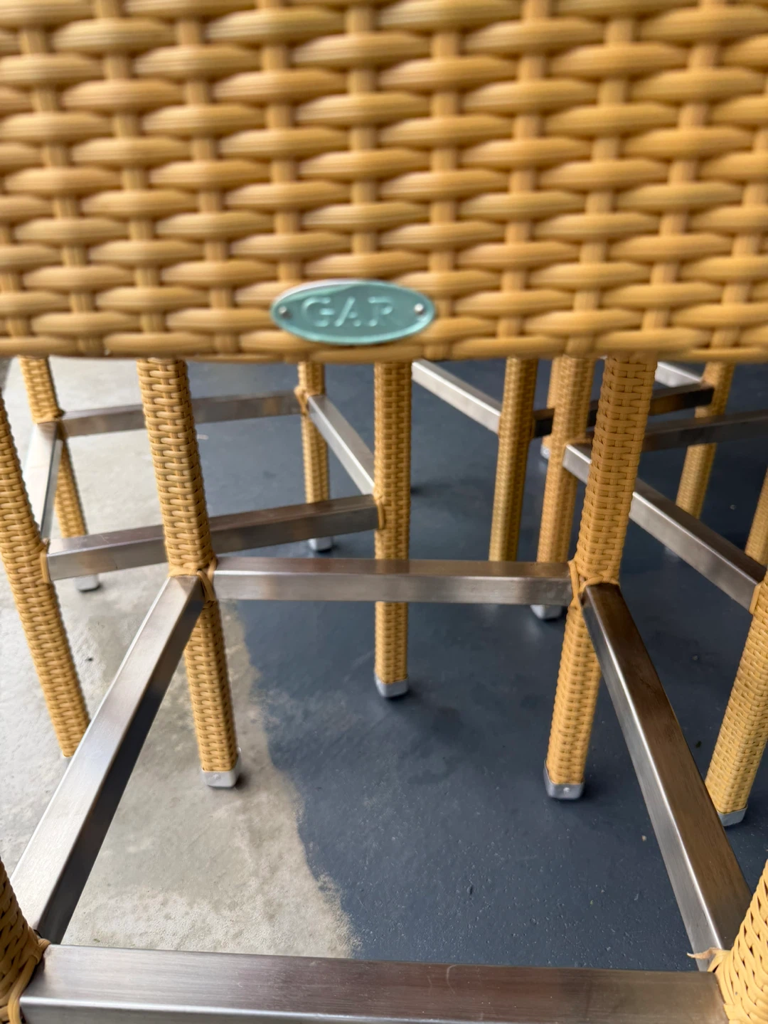 Set of 4 GAR Rattan Bar Stools