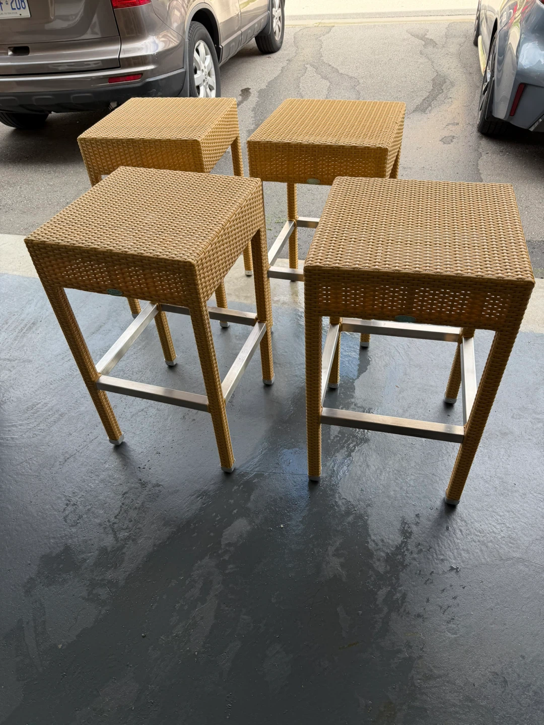 Set of 4 GAR Rattan Bar Stools - photo 3