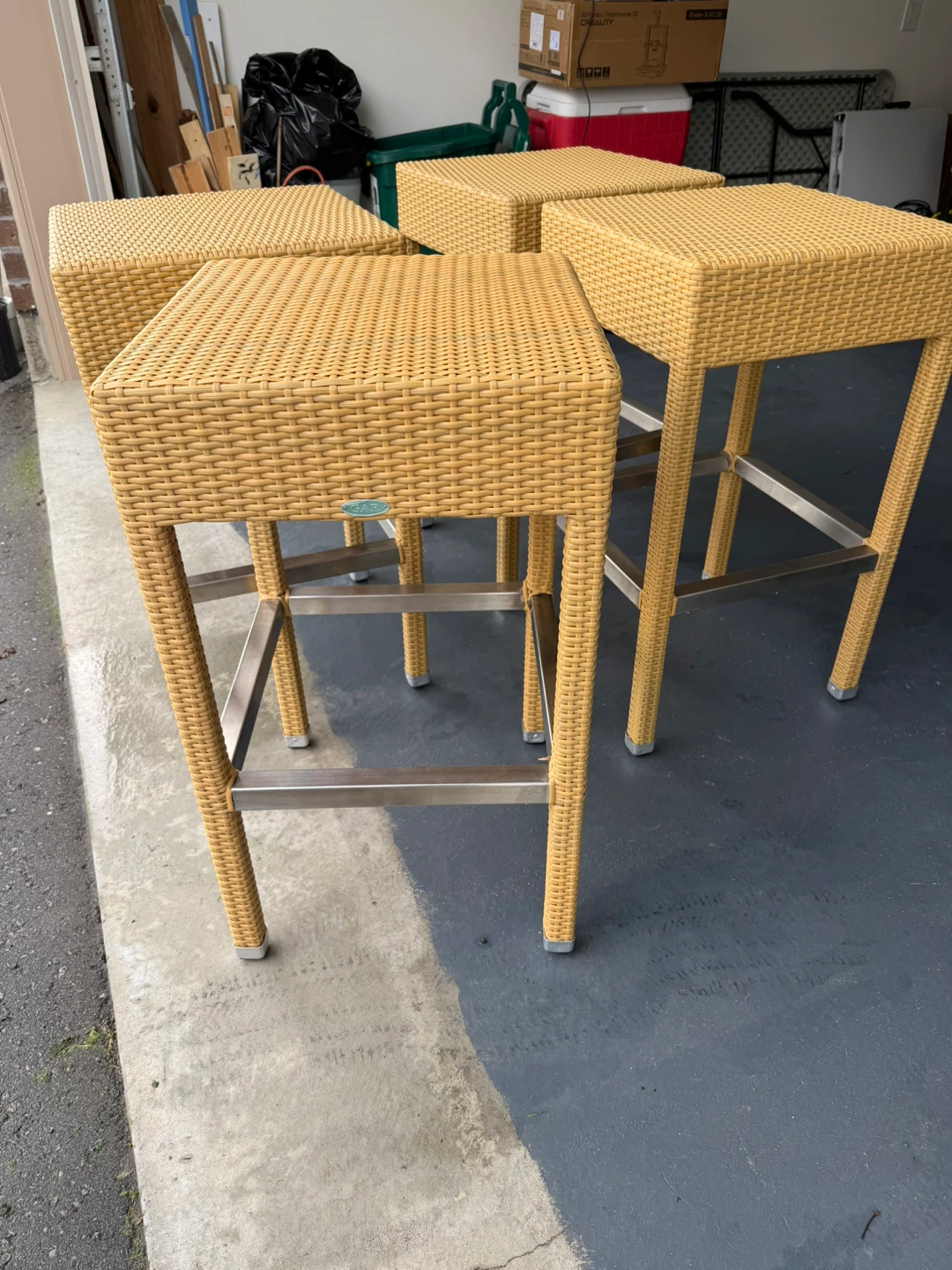 Set of 4 GAR Rattan Bar Stools - photo 4