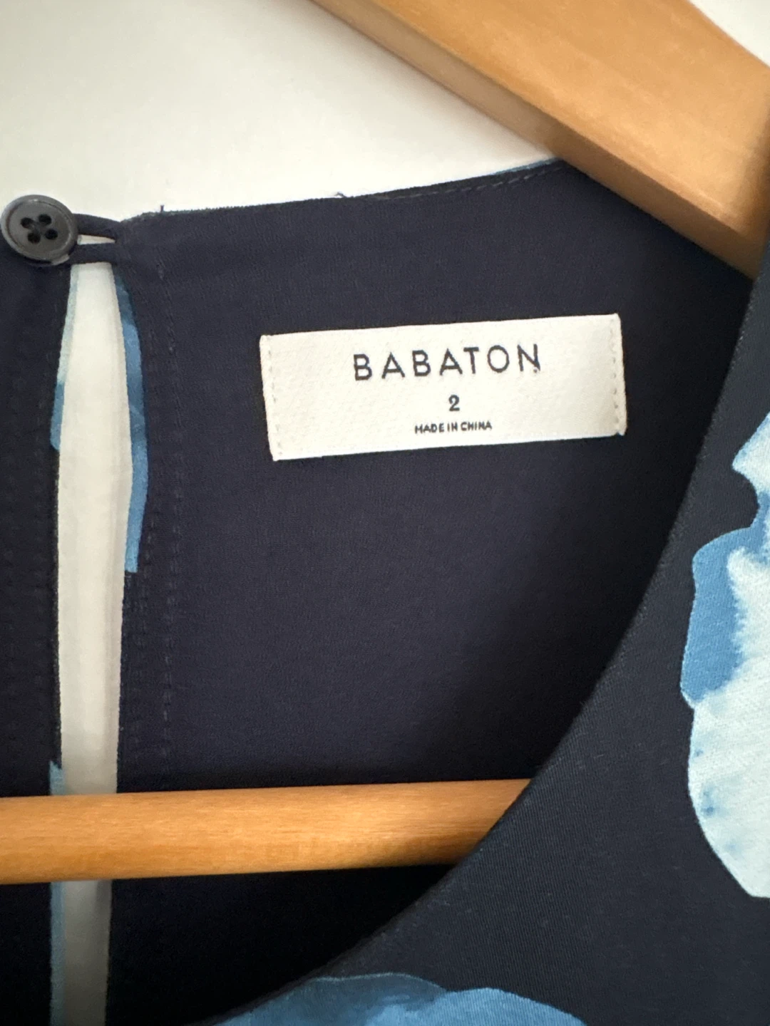 Babaton navy floral print long sleeve dress - photo 2
