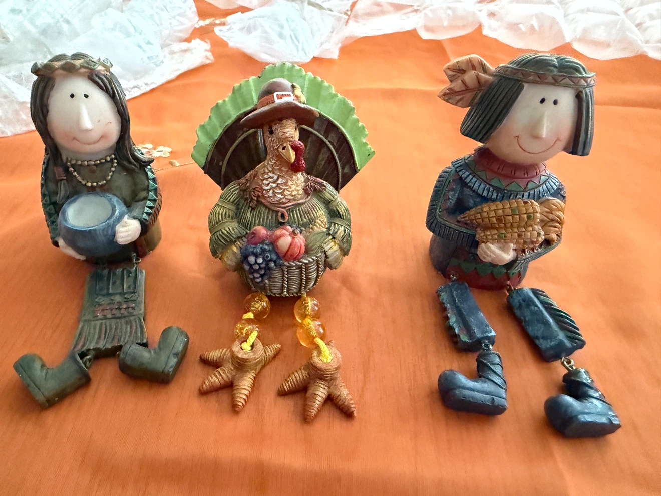 Thanksgiving Turkey and Native American Figures