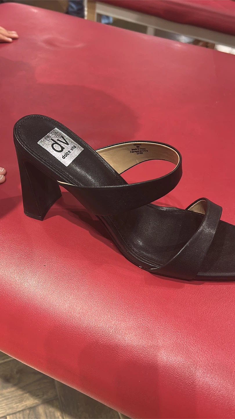 Dolce Vita Women's Black Block Heel Mules Size 7.5