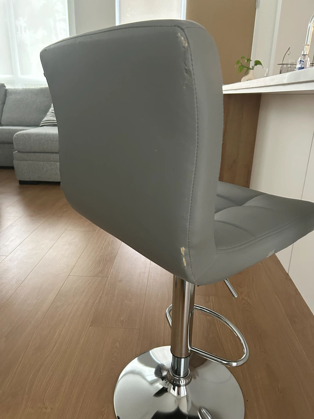 Set of 2 Grey Adjustable Bar Stools - photo 4