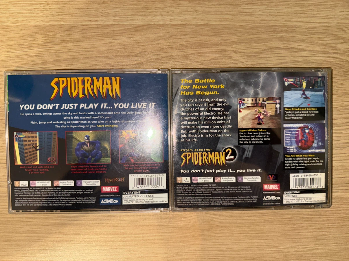 Spider-Man and Spider-Man 2 PS1 Games - photo 2