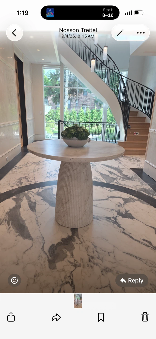 Marble Pedestal Dining Table