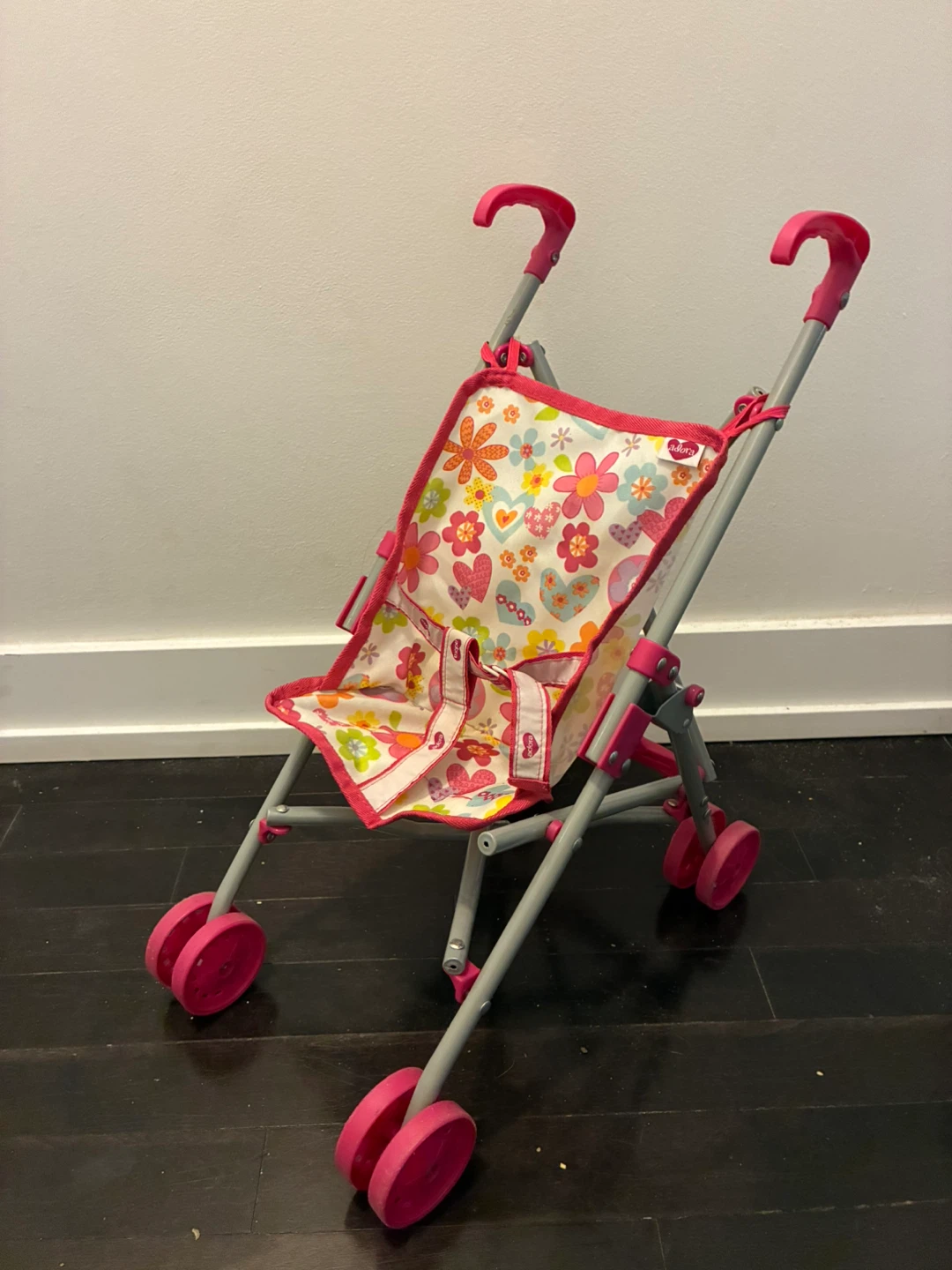 Doll Stroller Pink Floral