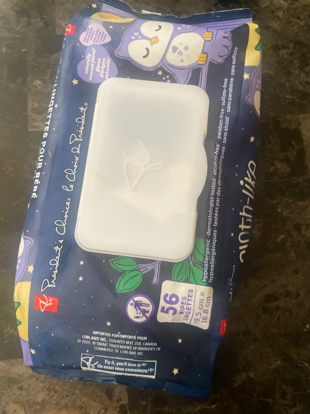 President's Choice Baby Wipes 56 Count