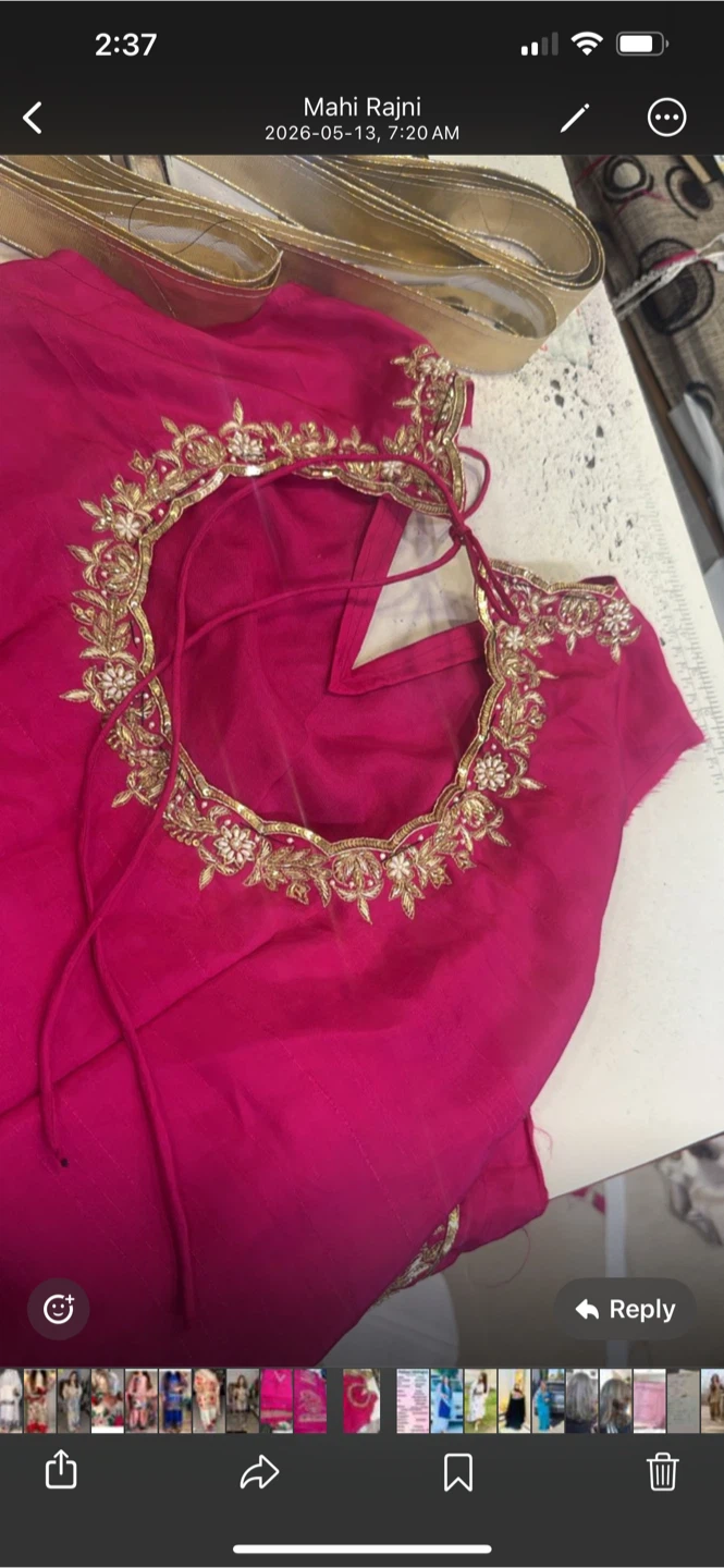 Pink Embroidered Kurti Skirt Dupatta Set - photo 2