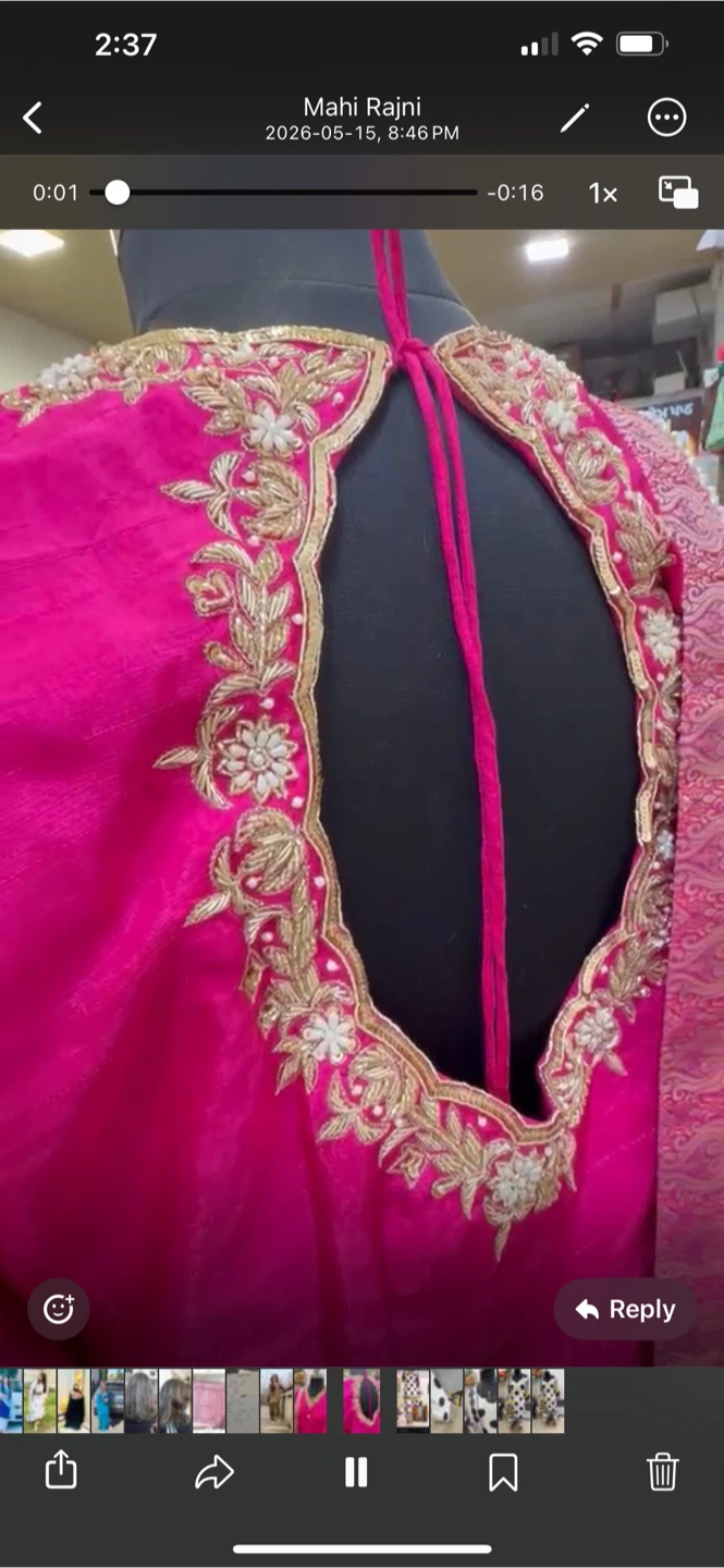 Pink Embroidered Kurti Skirt Dupatta Set - photo 3