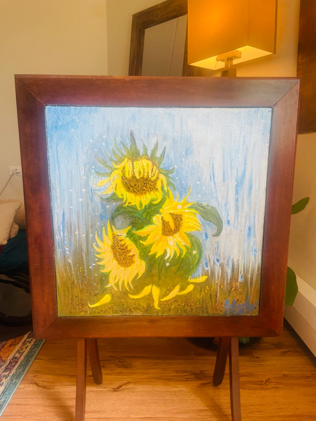 Vintage Sunflower Table with Painted Top - photo 2