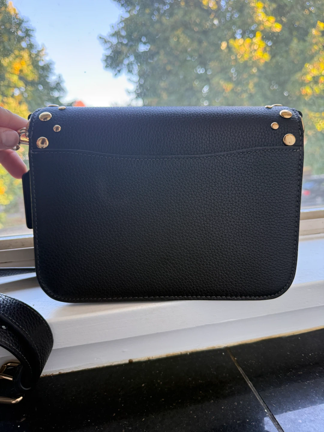 Coach Black Studded Leather Crossbody Bag - photo 3