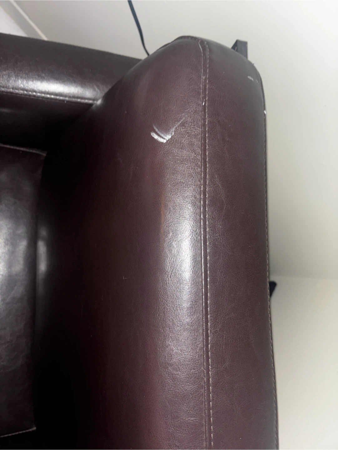Dark Brown Leather Armchair - photo 2