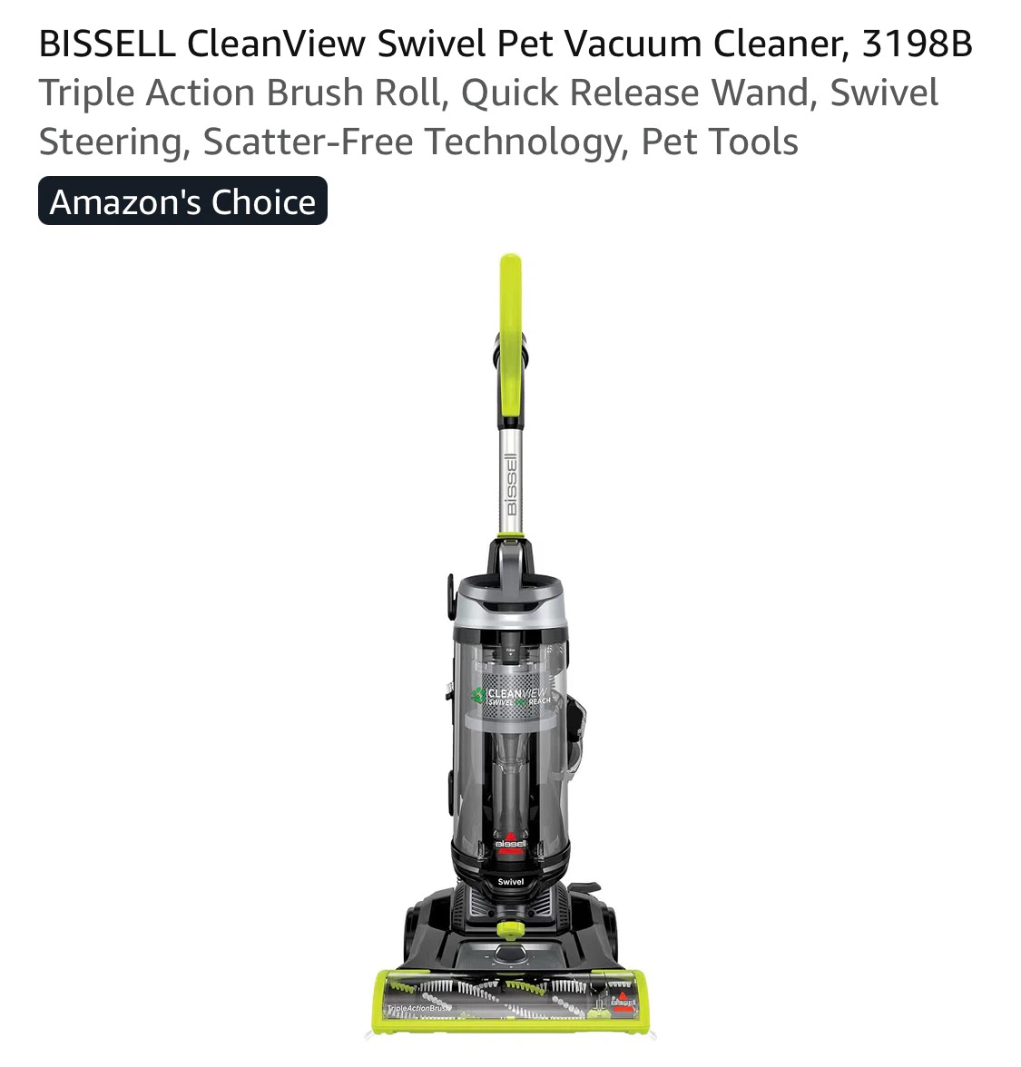 Bissell CleanView Swivel Pet Vacuum - photo 2