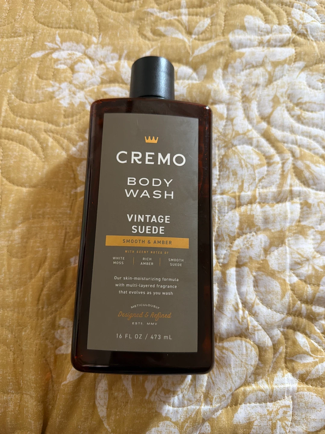Cremo Vintage Suede Body Wash 16 fl oz