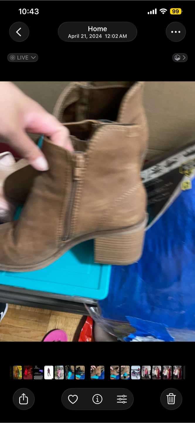 Brown Ankle Boots with Side Zipper