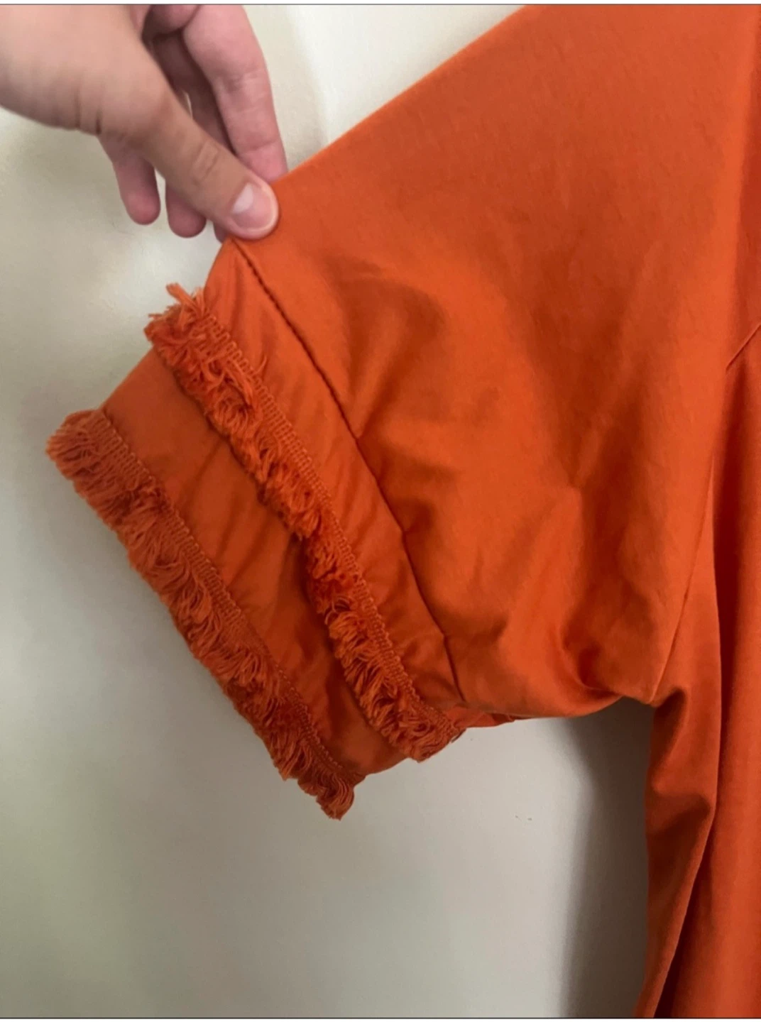 Orange T-Shirt with Fringe Detail - Size 3XL - photo 2