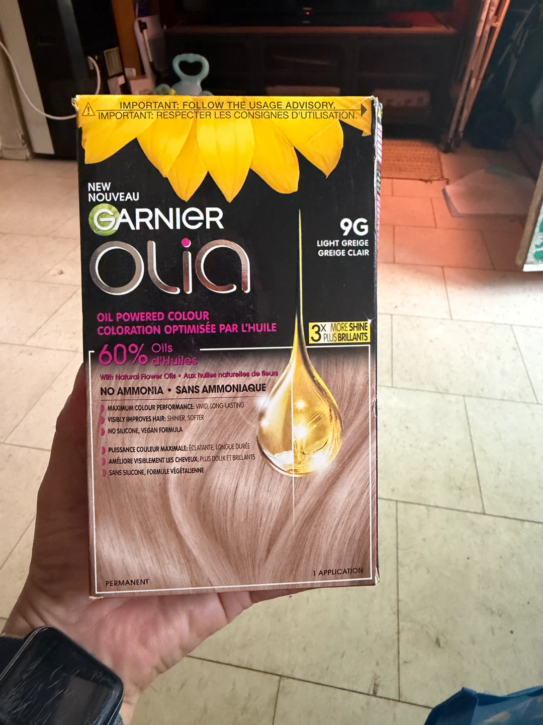 Garnier Olia 9G Light Greige Hair Colour