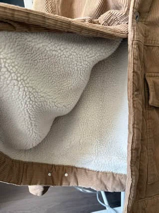 H&M Corduroy Sherpa Lined Jacket - Tan - photo 3