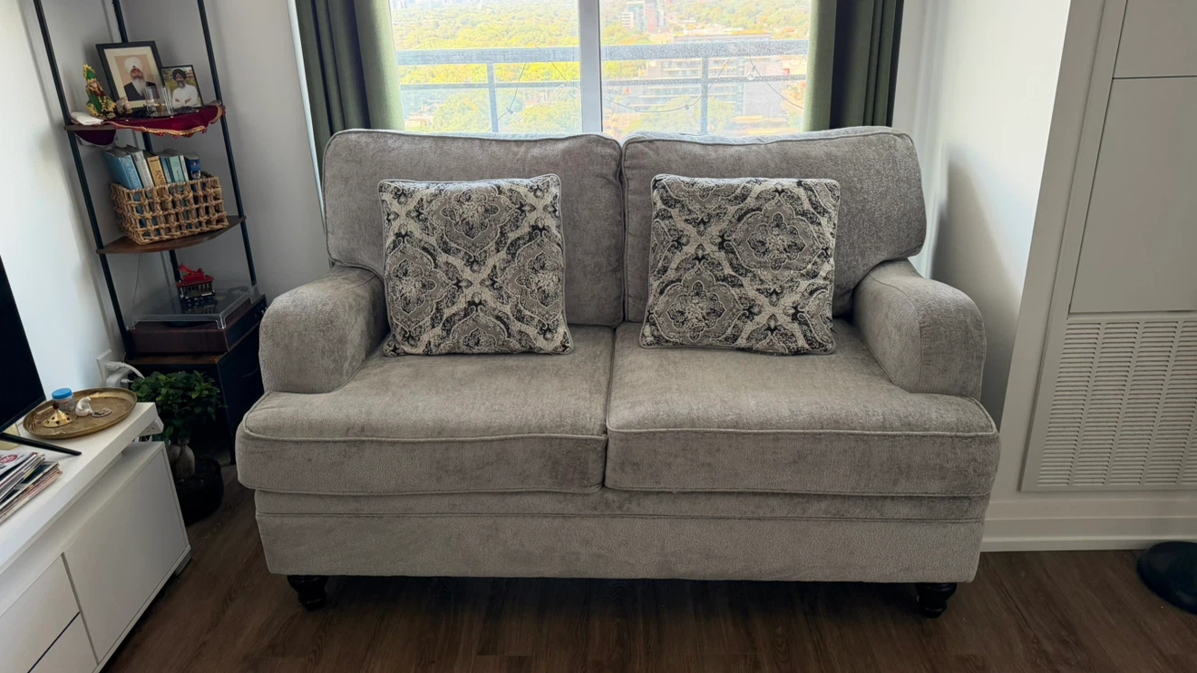 Two-Seater Loveseat with insurance with free mattress topper