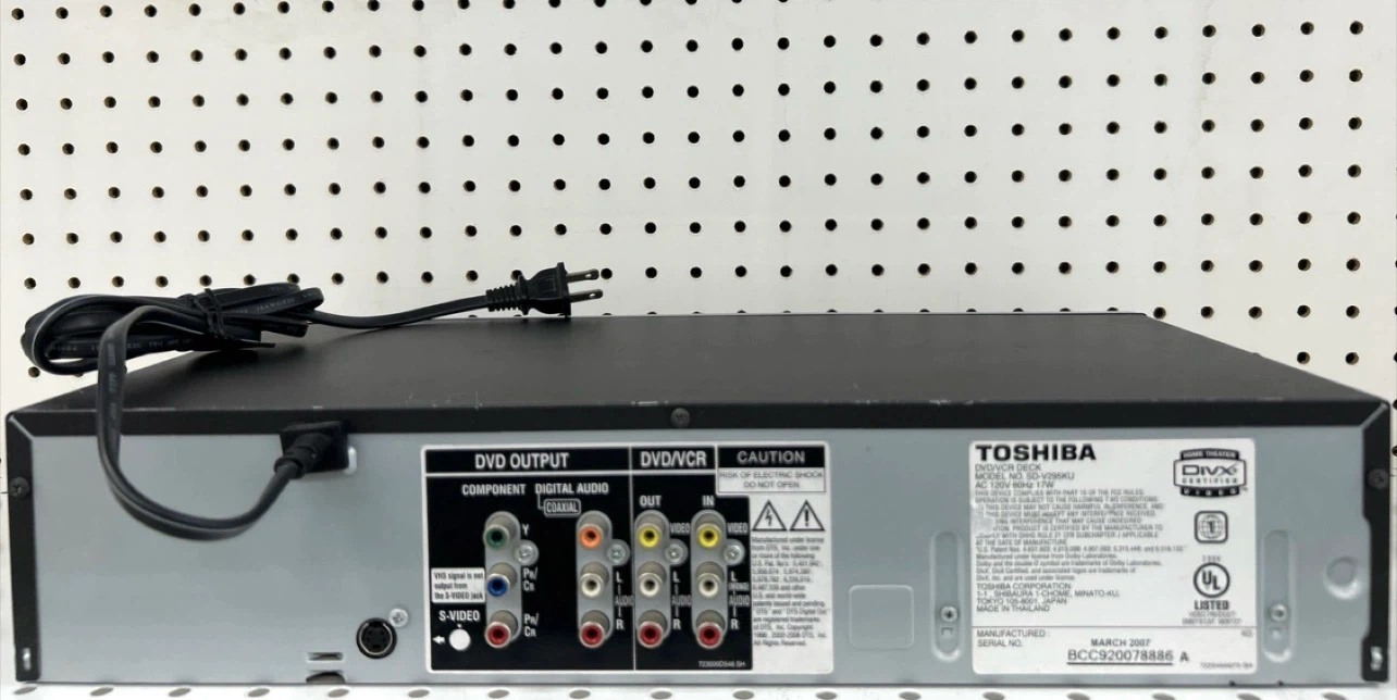 Toshiba SD-V295 DVD Player and VCR Combo - photo 5