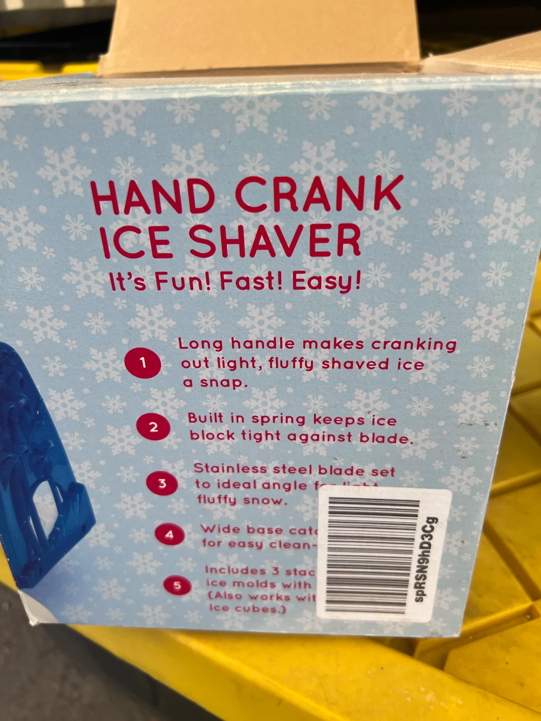 Snowflake Hand Crank Ice Shaver