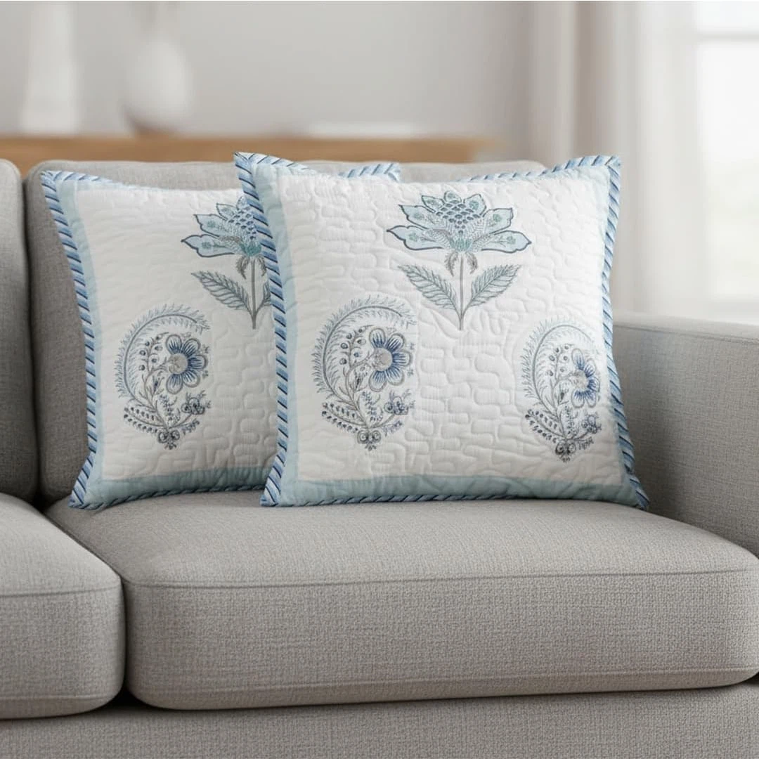 Set of 5 Quilted Throw Pillow Covers - photo 2