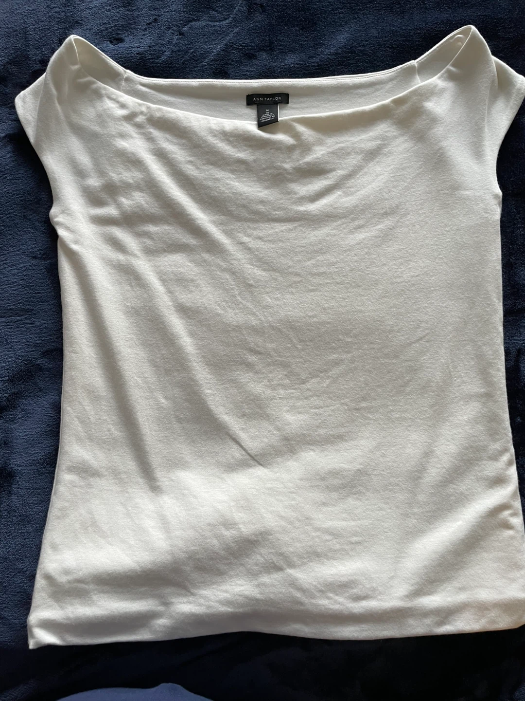 Ann Taylor boatneck spandex top