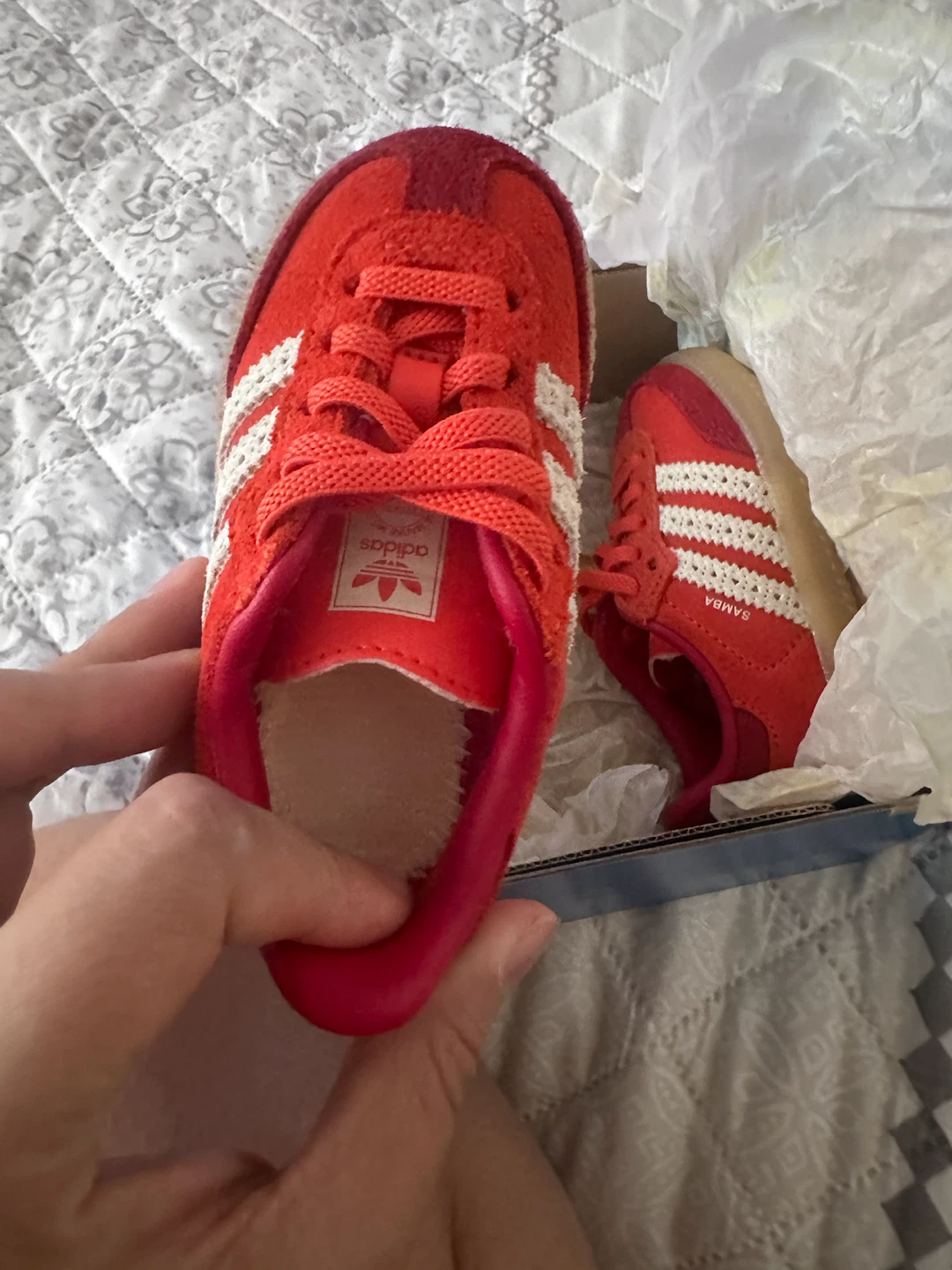 Red Adidas Samba Toddler Shoes - photo 3
