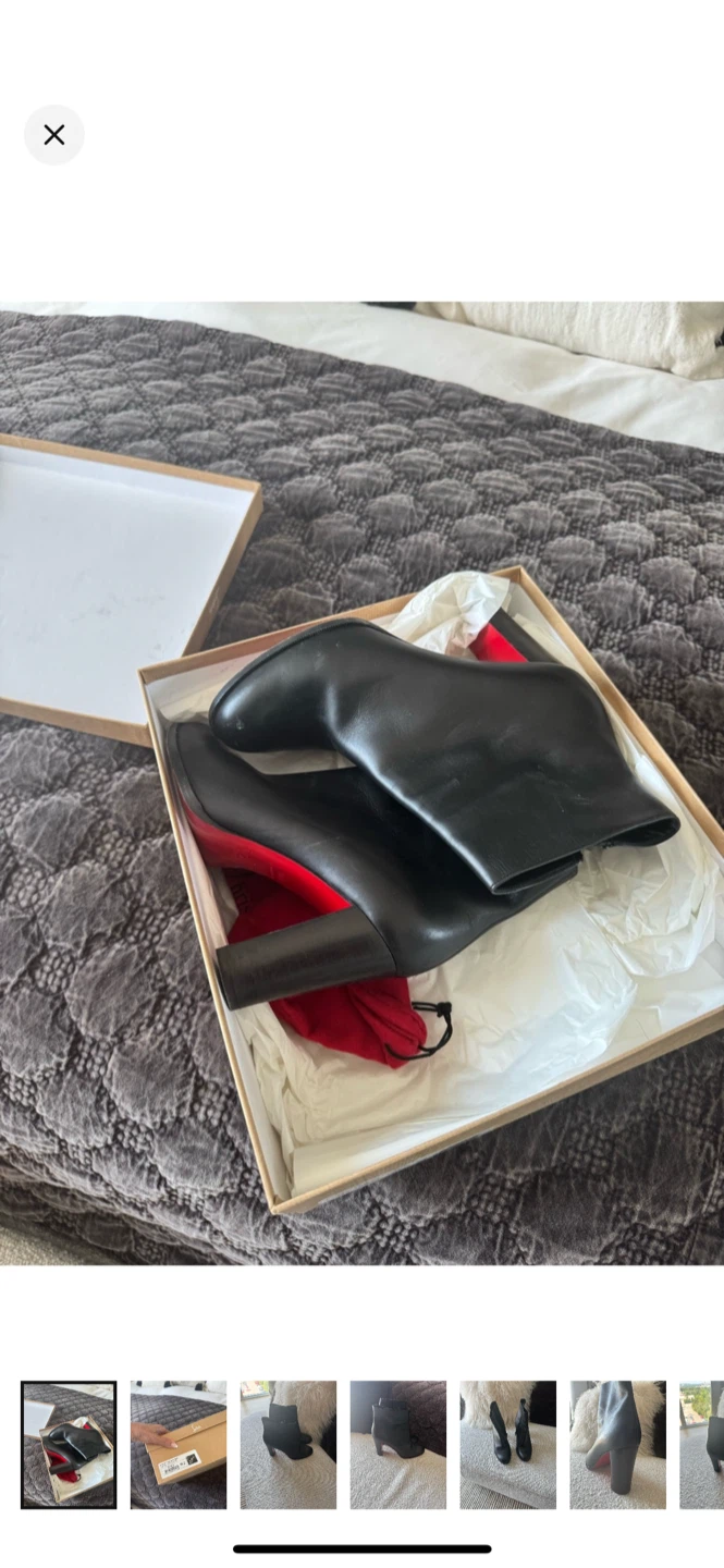 Christian Louboutin Adox 85 Heel Booties Black Size 39.5