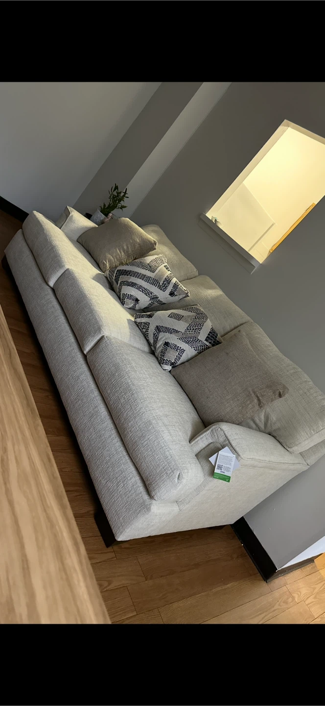Cream Upholstered Sofa