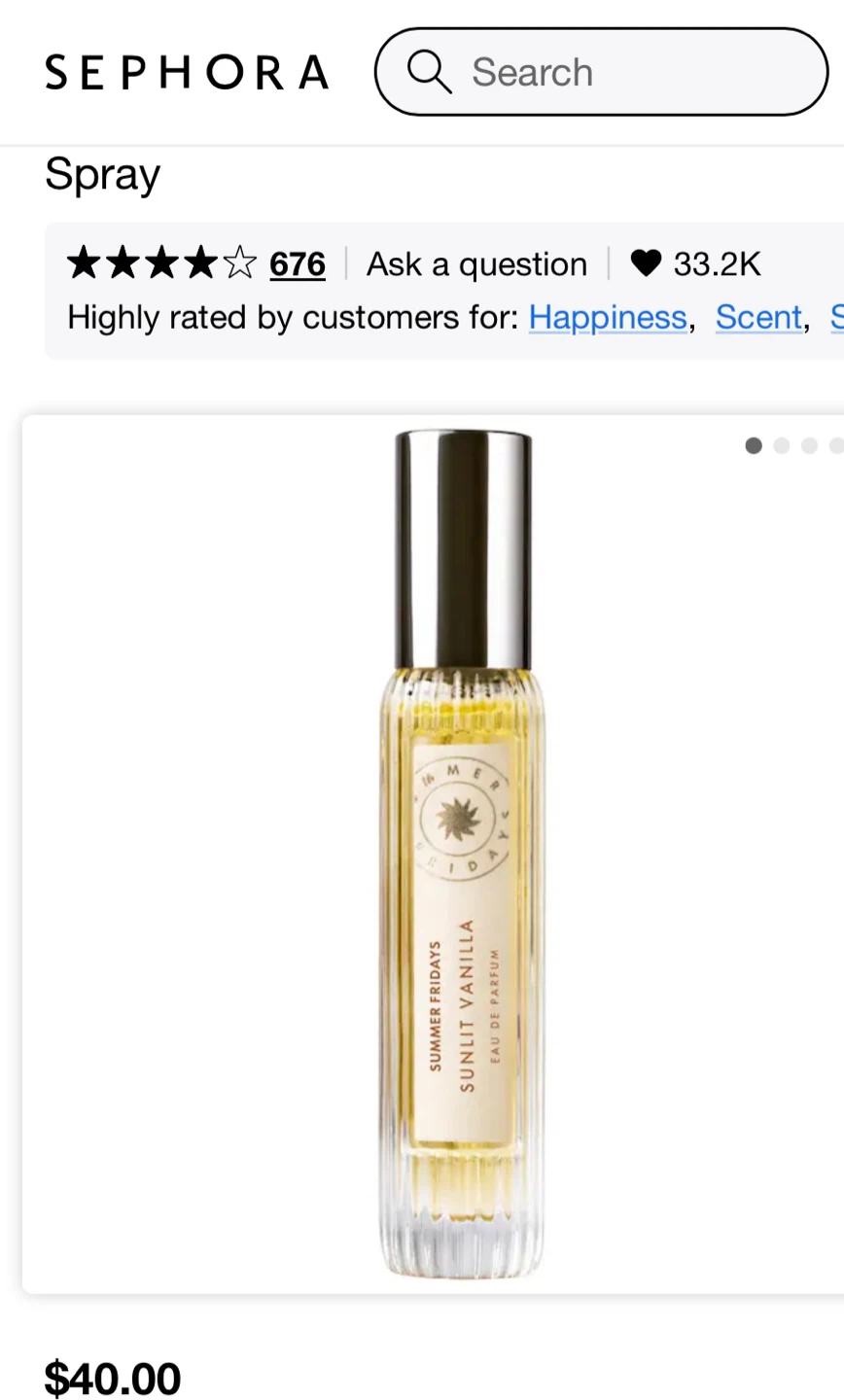 Summer Fridays Sunlit Vanilla Eau de Parfum Rollerball - photo 2
